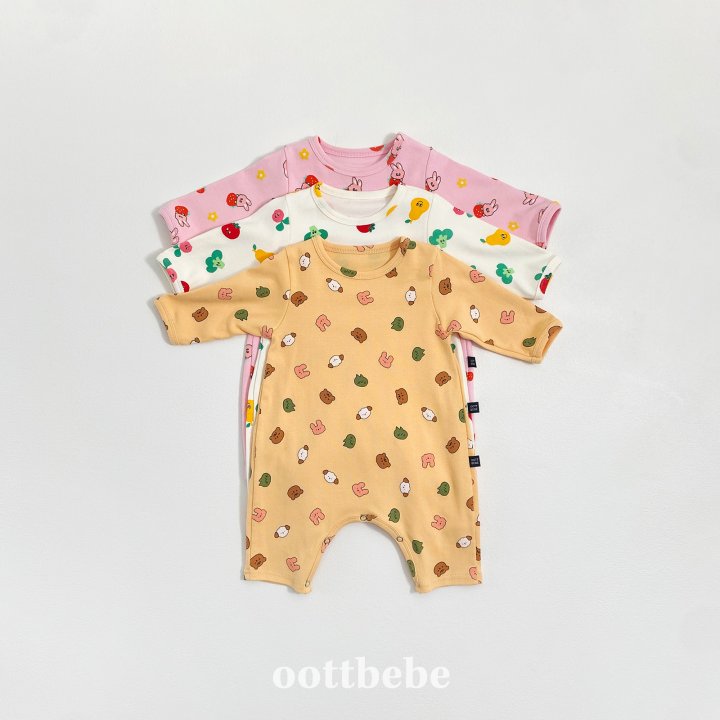Oott Bebe - Korean Baby Fashion - #babyoutfit - Yumyum Friends Jumpsuit - 5