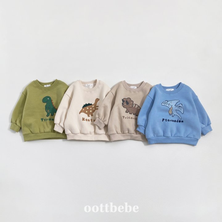 Oott Bebe - Korean Baby Fashion - #babyoutfit - Dino Sweatshirt