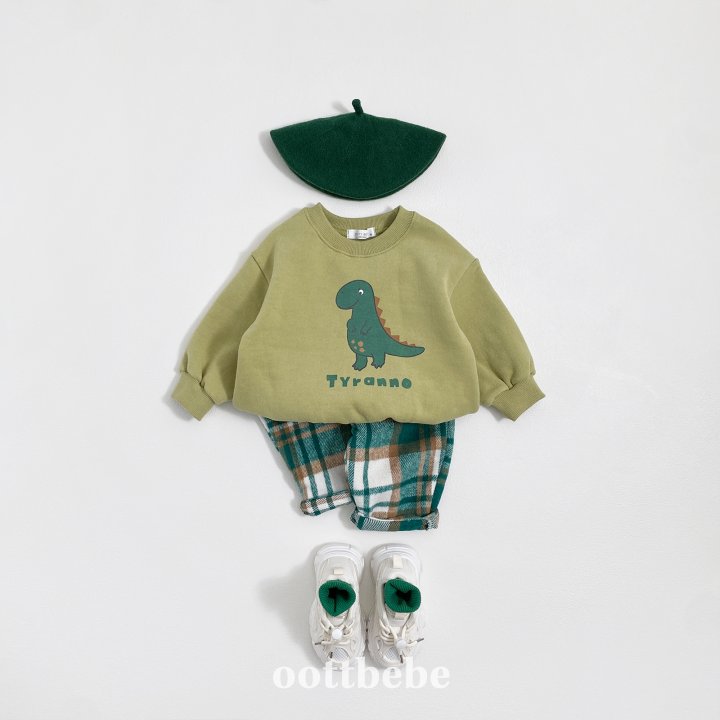 Oott Bebe - Korean Baby Fashion - #babyoutfit - Dino Sweatshirt - 2