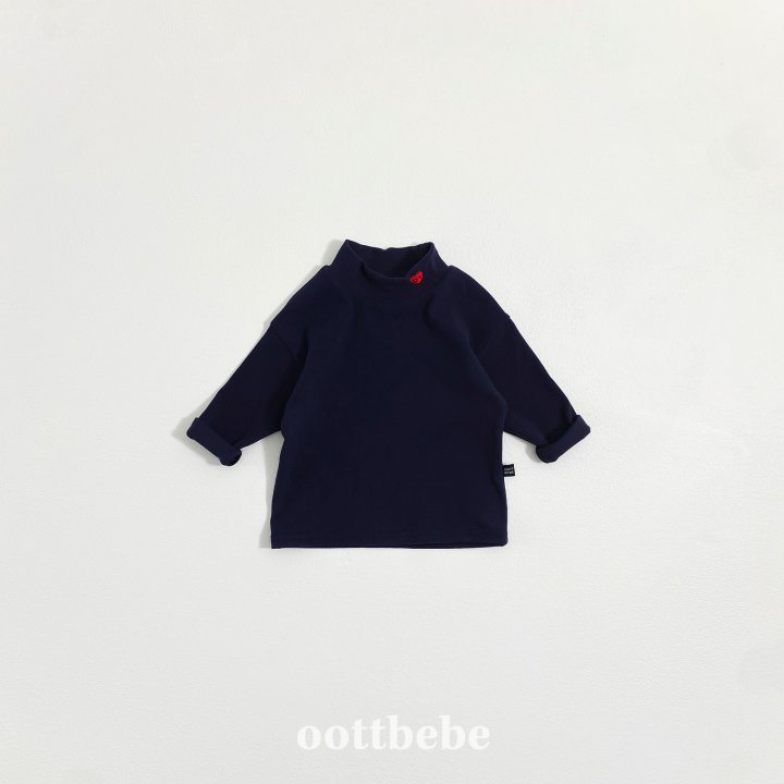 Oott Bebe - Korean Baby Fashion - #babyoutfit - OT Heart Turtleneck Tee - 5