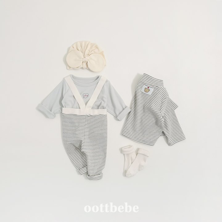 Oott Bebe - Korean Baby Fashion - #babyoutfit - Winter Tee Set (Bebe) - 3