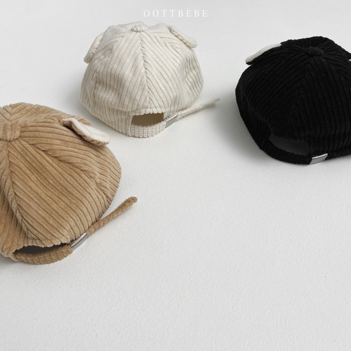 Oott Bebe - Korean Baby Fashion - #babywear - Corduroy Bear Cap - 8
