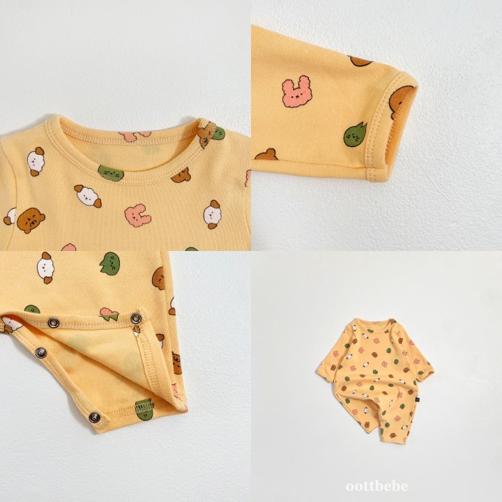 Oott Bebe - Korean Baby Fashion - #babywear - Yumyum Friends Jumpsuit - 6
