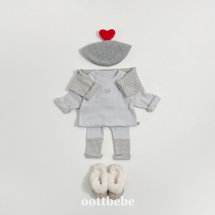 Oott Bebe - Korean Baby Fashion - #onlinebabyboutique - Winter Tee Set (Kids) - 3