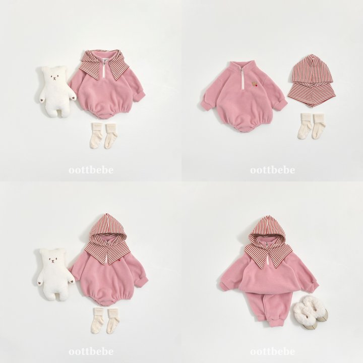 Oott Bebe - Korean Baby Fashion - #onlinebabyboutique - Ribbed Fleece Balaclava - 9