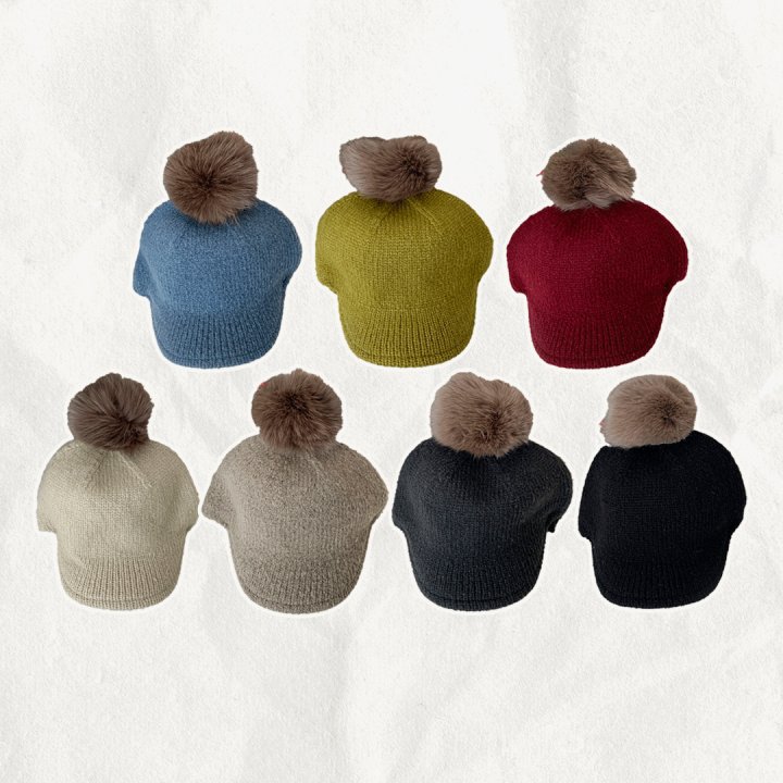 Oott Bebe - Korean Baby Fashion - #onlinebabyshop - Pom Knit Cap
