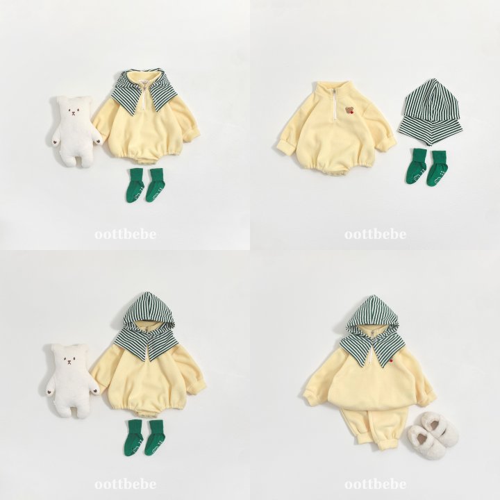 Oott Bebe - Korean Baby Fashion - #onlinebabyshop - Ribbed Fleece Balaclava - 10