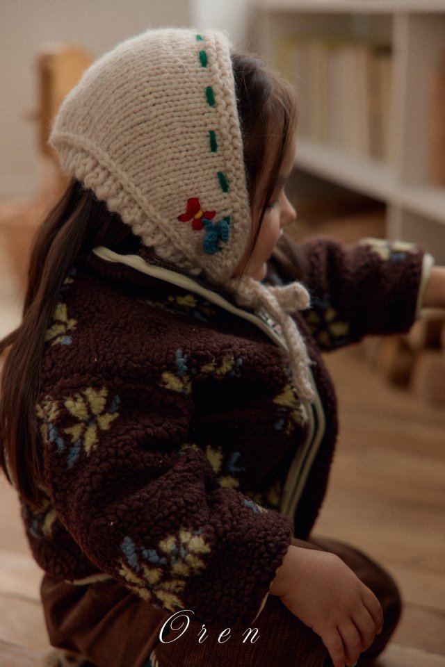 Oren - Korean Children Fashion - #Kfashion4kids - Mellow Flower Fleece Jumper - 2