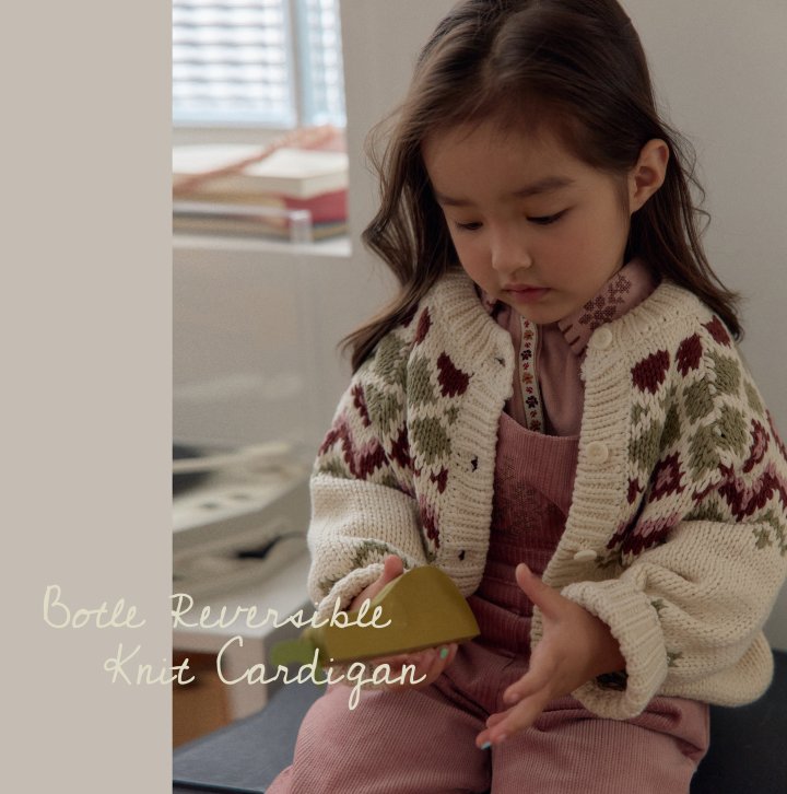 Oren - Korean Children Fashion - #Kfashion4kids - Botte Reversible Knit Cardigan