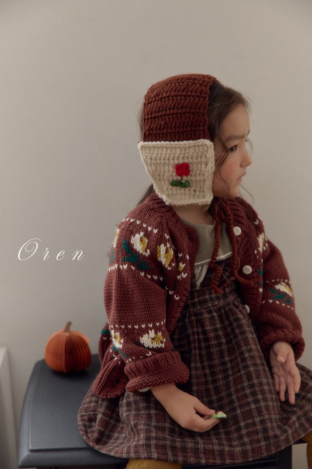 Oren - Korean Children Fashion - #Kfashion4kids - Veloty Flower Knit Cardigan - 9