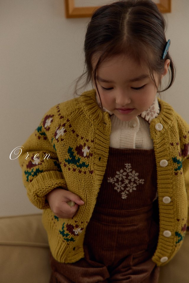 Oren - Korean Children Fashion - #Kfashion4kids - Veloty Flower Knit Cardigan - 8