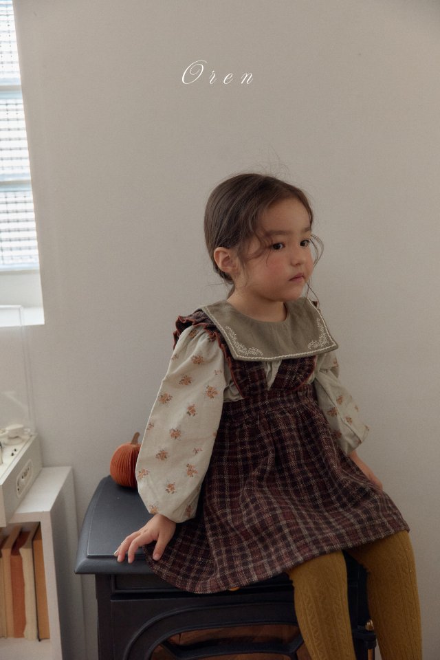 Oren - Korean Children Fashion - #childofig - Nanette Embroidered Collar Blouse - 6