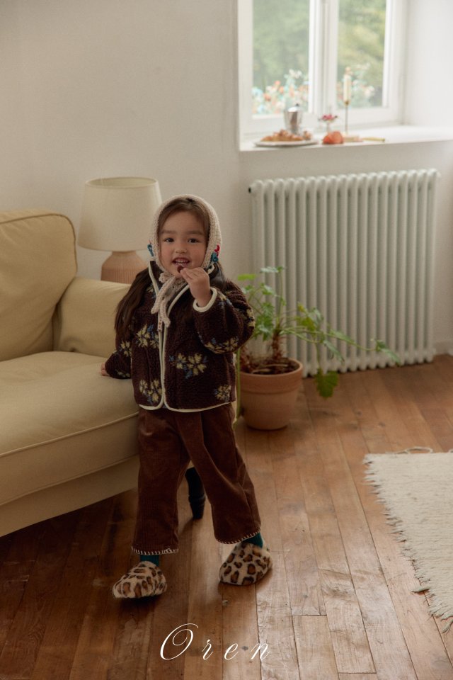 Oren - Korean Children Fashion - #childofig - Mellow Flower Fleece Jumper - 7