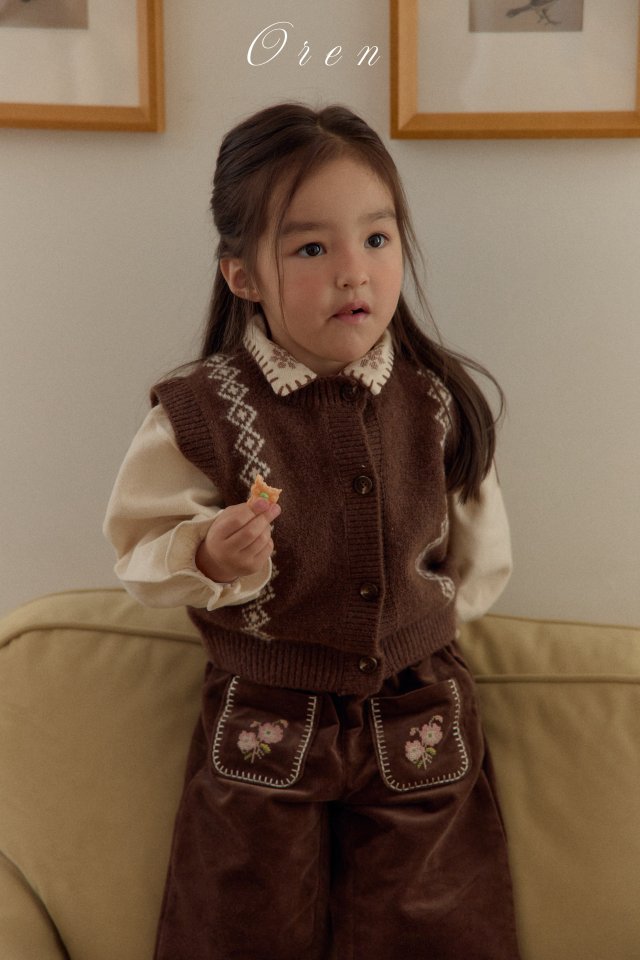 Oren - Korean Children Fashion - #childofig - Naturu Knit Vest - 2