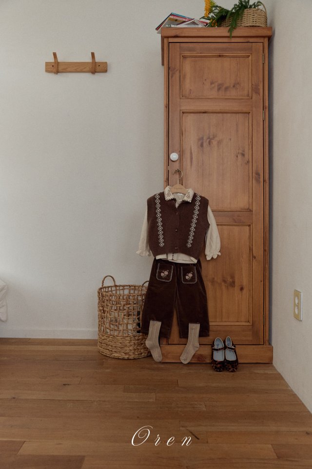 Oren - Korean Children Fashion - #childofig - Naturu Knit Vest - 3
