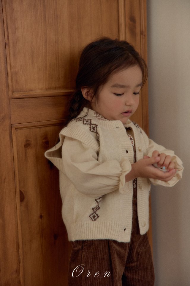 Oren - Korean Children Fashion - #childofig - Naturu Knit Vest - 2