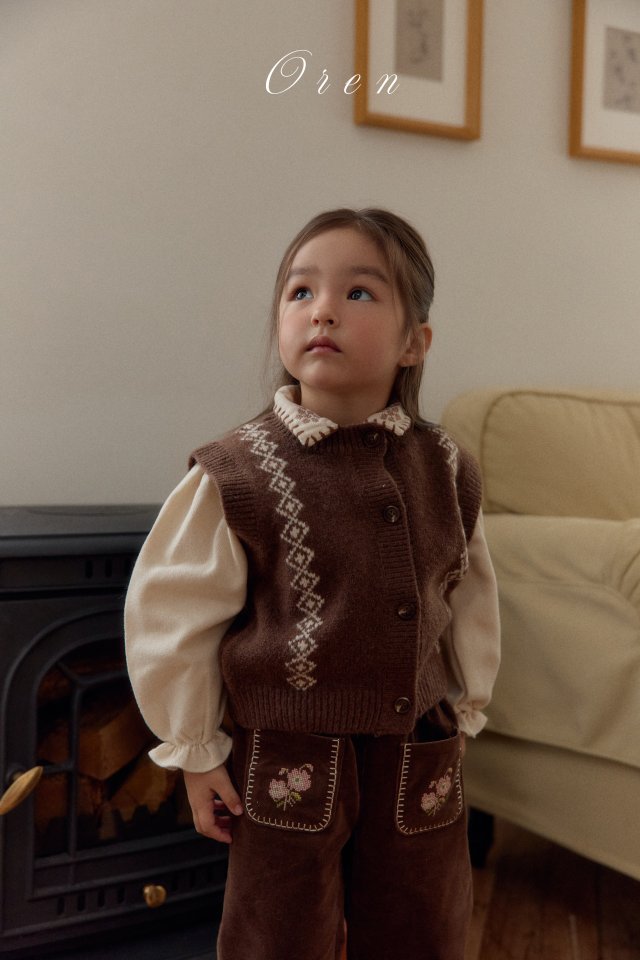Oren - Korean Children Fashion - #childofig - Naturu Knit Vest - 4
