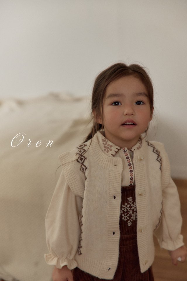 Oren - Korean Children Fashion - #childrensboutique - Naturu Knit Vest - 3