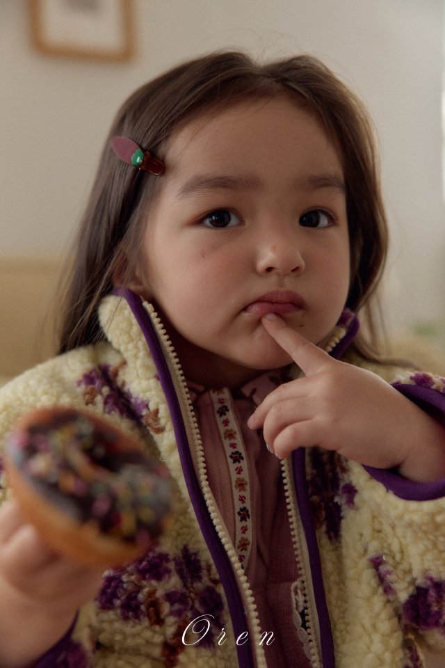 Oren - Korean Children Fashion - #designkidswear - Mellow Flower Fleece Jumper - 11