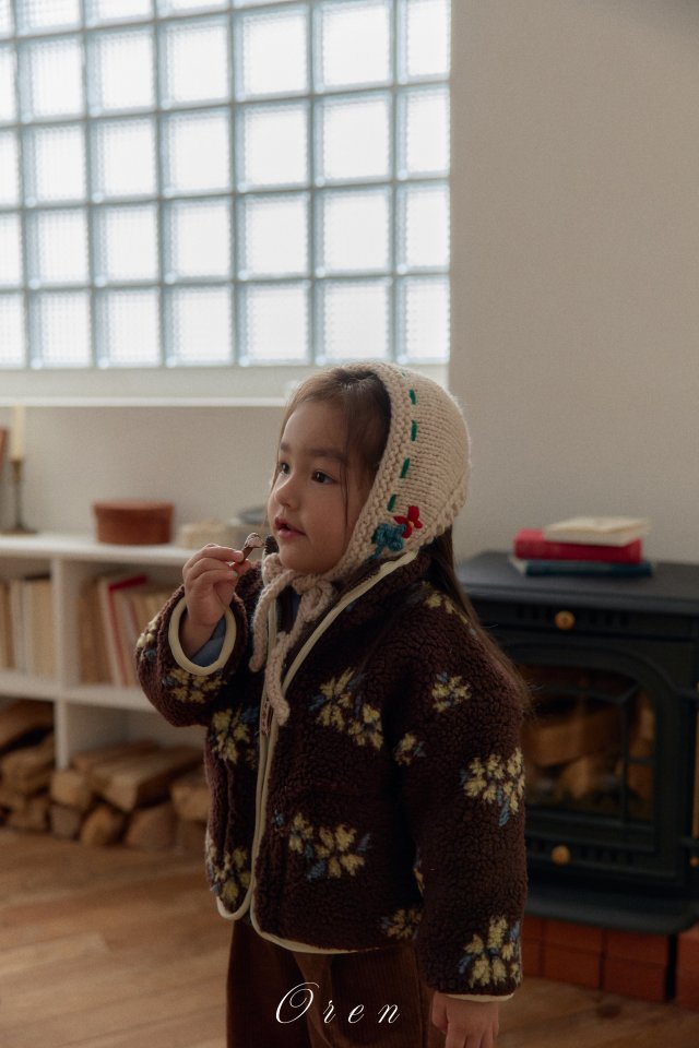 Oren - Korean Children Fashion - #designkidswear - Mellow Flower Fleece Jumper - 10