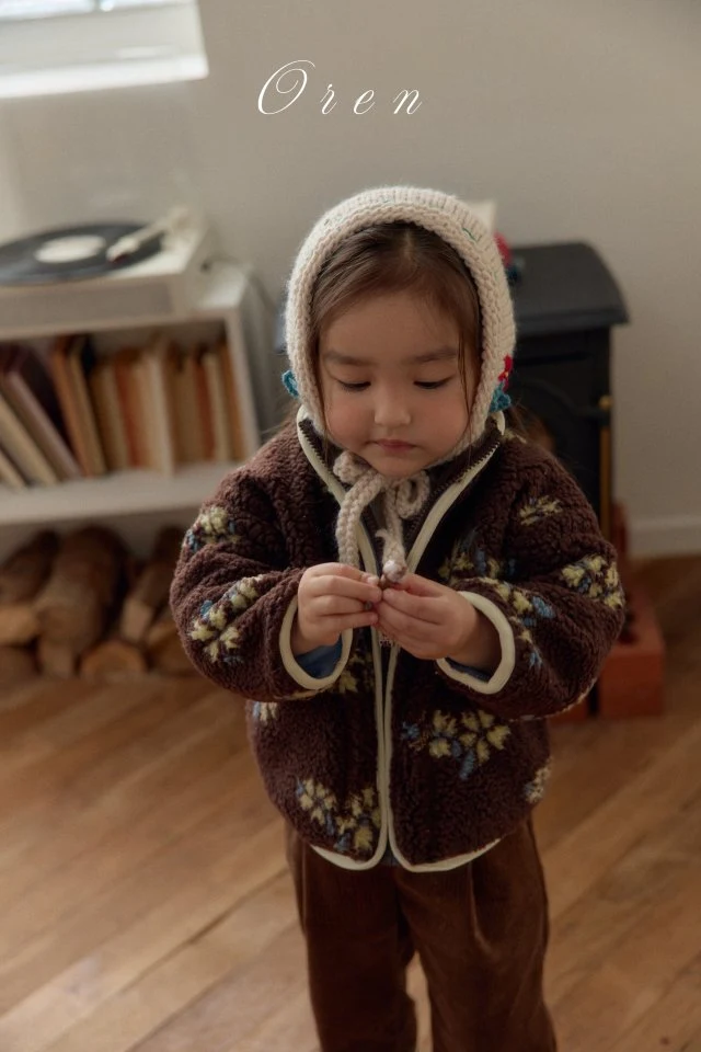 Oren - Korean Children Fashion - #discoveringself - Mellow Flower Fleece Jumper - 11