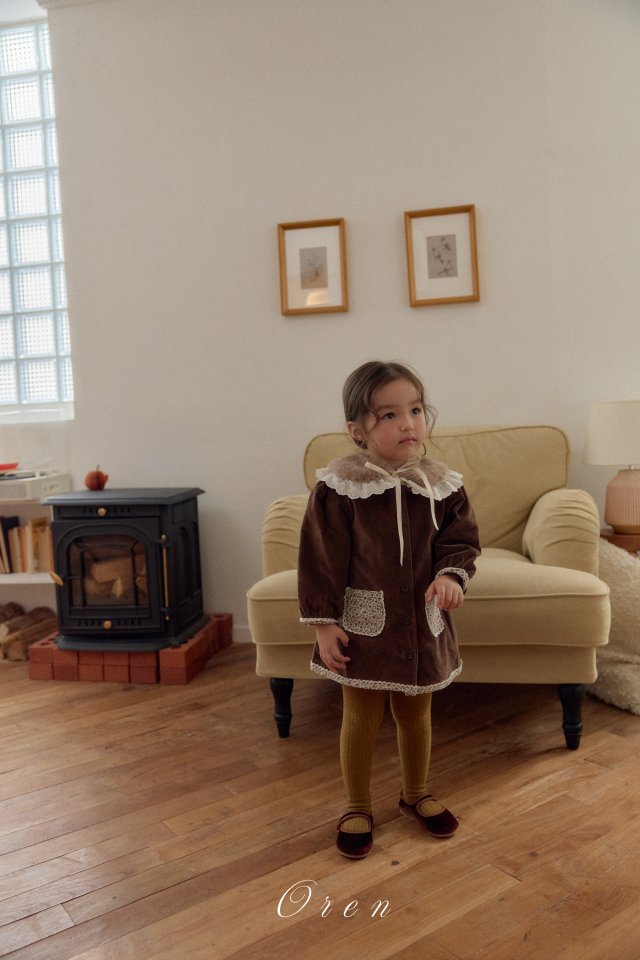 Oren - Korean Children Fashion - #designkidswear - Lea Velvet One-piece - 4