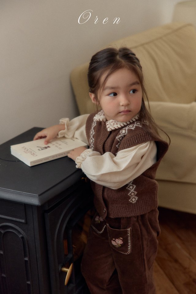 Oren - Korean Children Fashion - #discoveringself - Naturu Knit Vest - 6