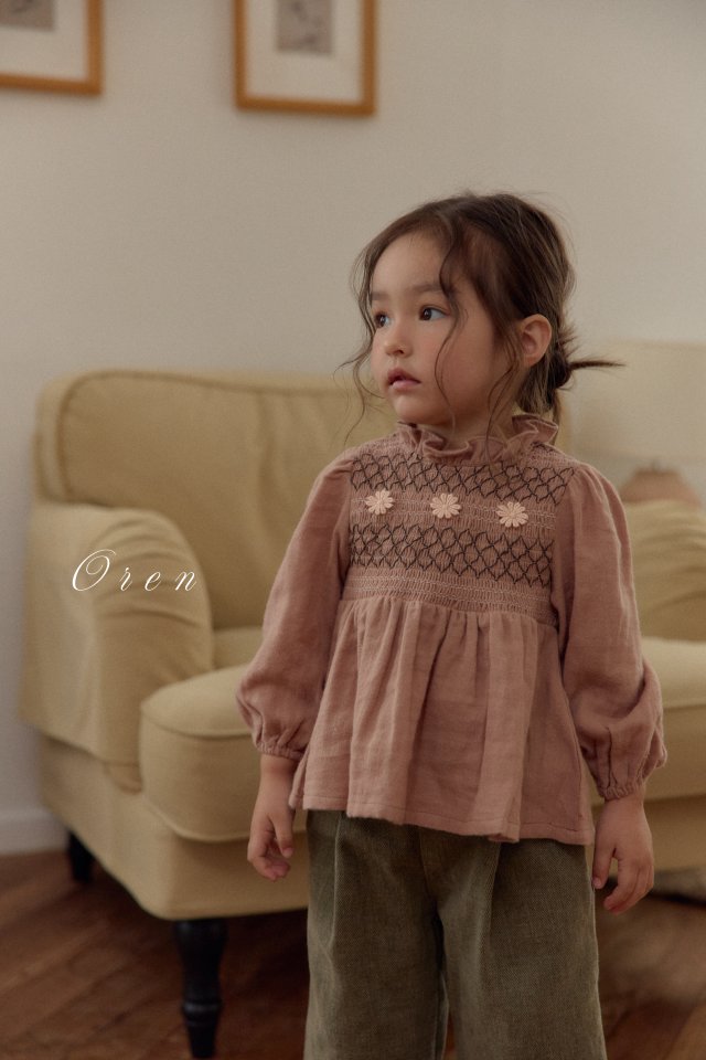 Oren - Korean Children Fashion - #discoveringself - Rowan Smocked Blouse - 3