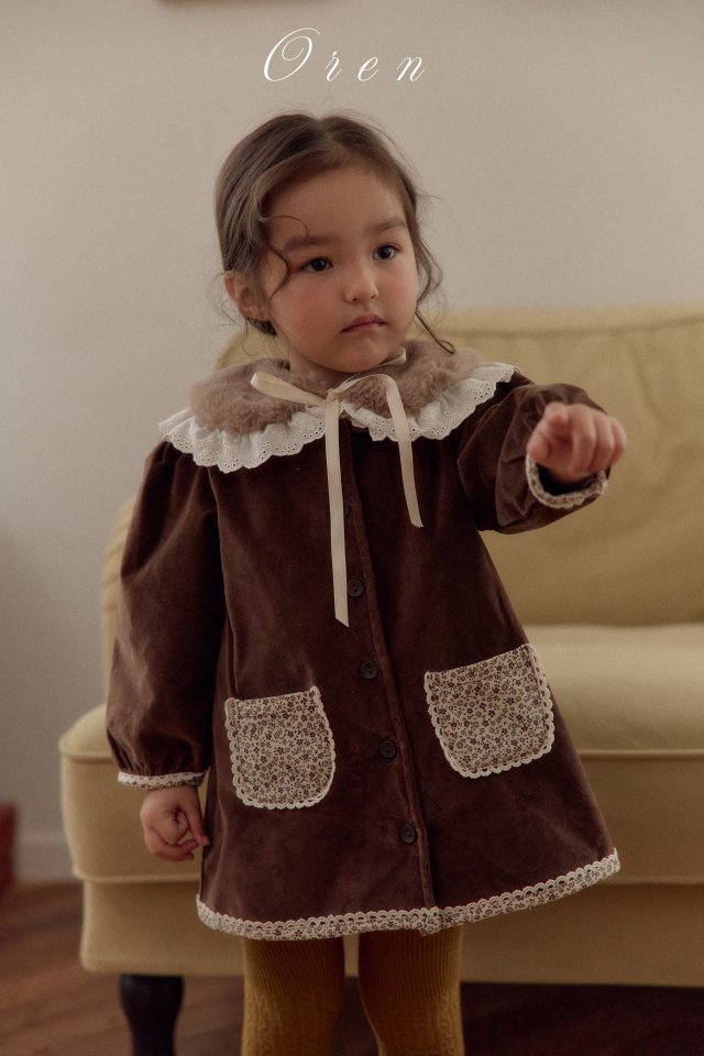 Oren - Korean Children Fashion - #fashionkids - Lea Velvet One-piece - 5