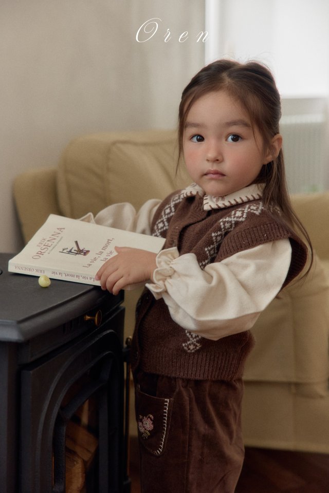 Oren - Korean Children Fashion - #kidsshorts - Naturu Knit Vest - 8