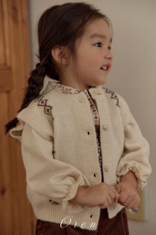 Oren - Korean Children Fashion - #kidsshorts - Naturu Knit Vest - 7