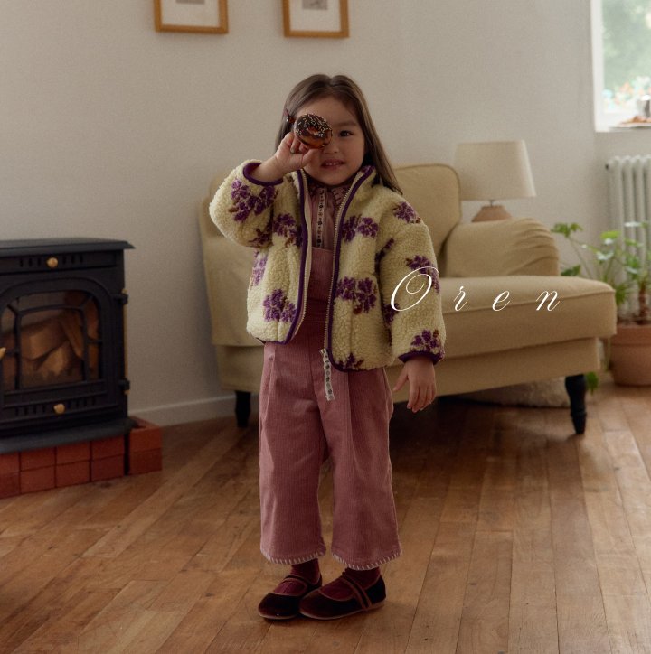 Oren - Korean Children Fashion - #kidsstore - Mellow Flower Fleece Jumper