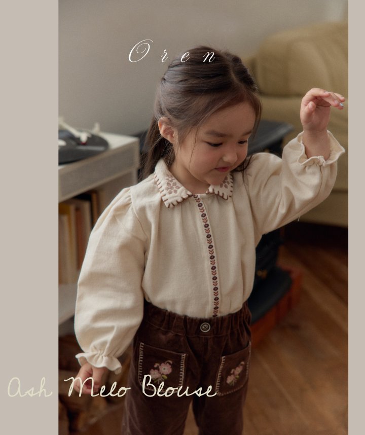 Oren - Korean Children Fashion - #littlefashionista - Ash Mellow Blouse