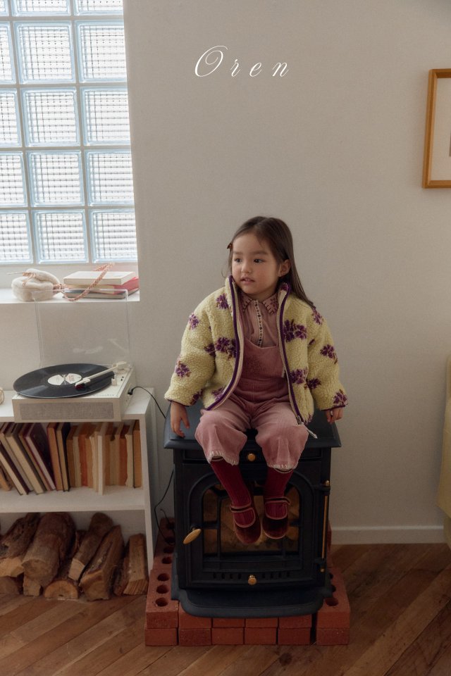 Oren - Korean Children Fashion - #Kfashion4kids - Mellow Flower Fleece Jumper - 4