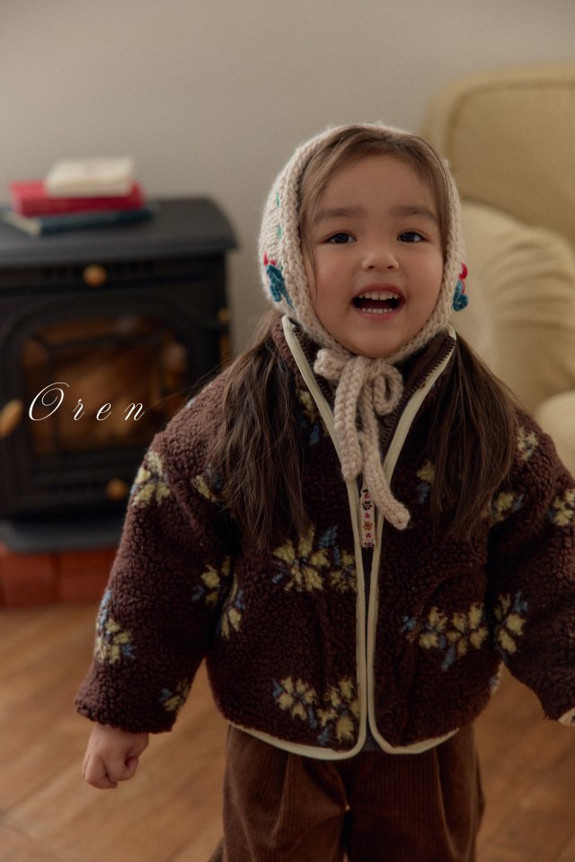 Oren - Korean Children Fashion - #littlefashionista - Mellow Flower Fleece Jumper - 3