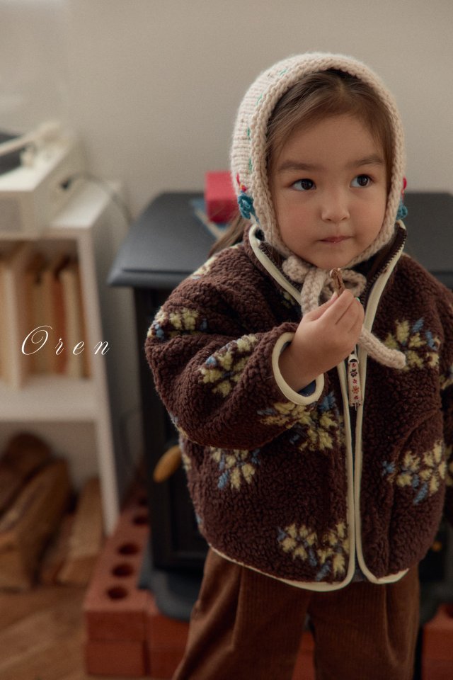 Oren - Korean Children Fashion - #littlefashionista - Mellow Flower Fleece Jumper - 4