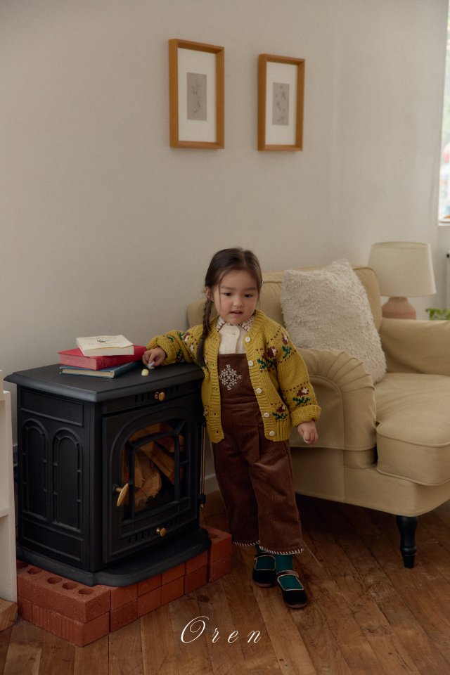 Oren - Korean Children Fashion - #magicofchildhood - Veloty Flower Knit Cardigan - 10
