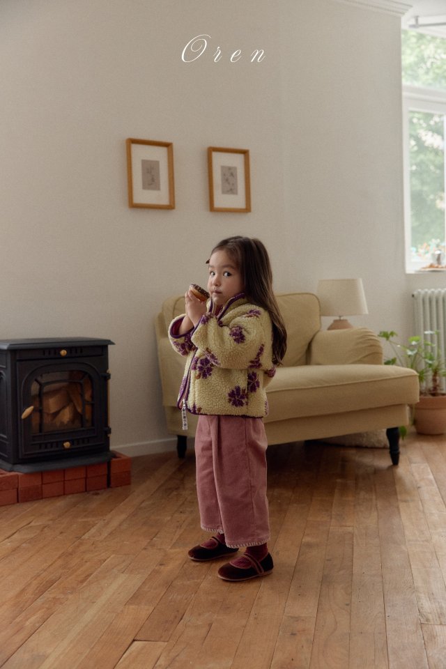 Oren - Korean Children Fashion - #minifashionista - Mellow Flower Fleece Jumper - 6