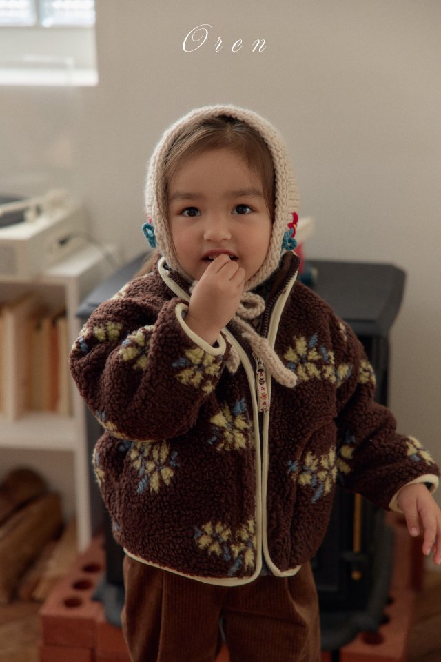 Oren - Korean Children Fashion - #minifashionista - Mellow Flower Fleece Jumper - 5