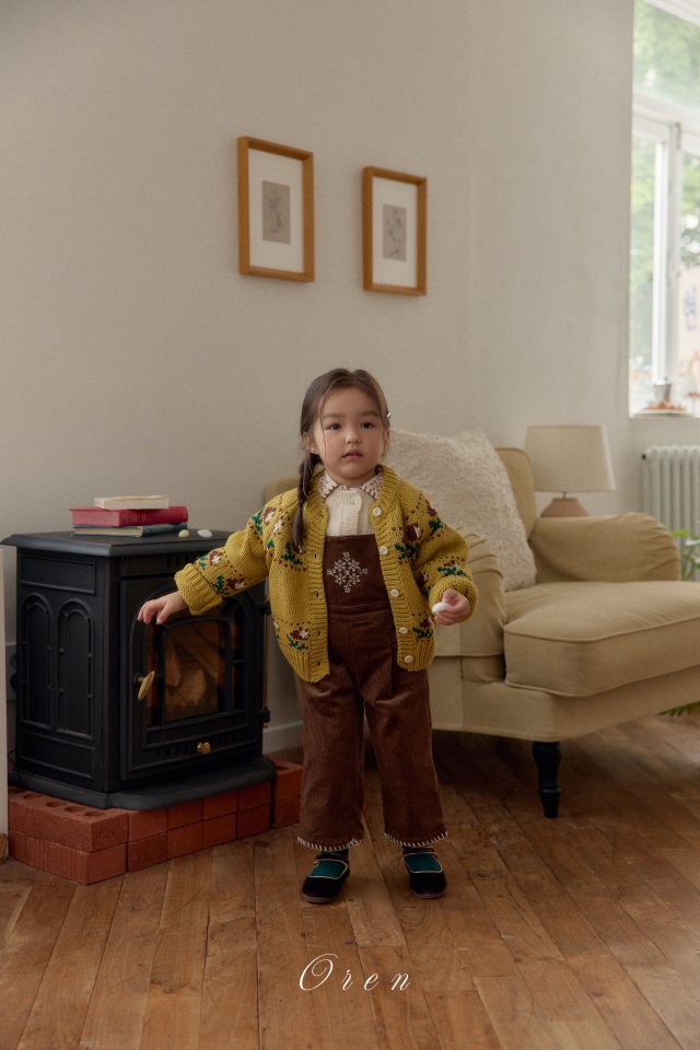 Oren - Korean Children Fashion - #minifashionista - Veloty Flower Knit Cardigan - 11