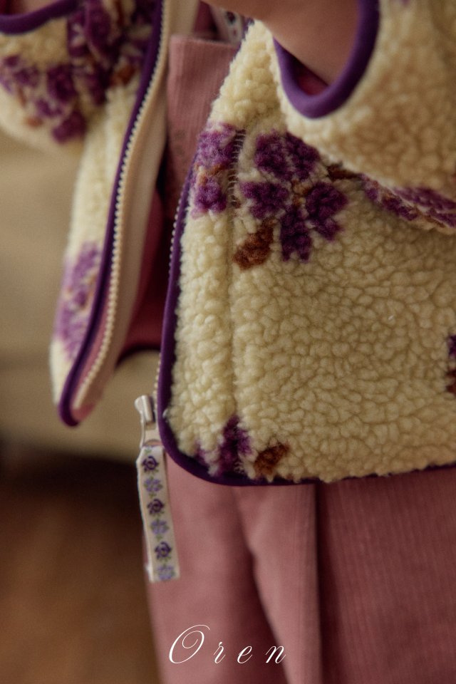 Oren - Korean Children Fashion - #prettylittlegirls - Mellow Flower Fleece Jumper - 7