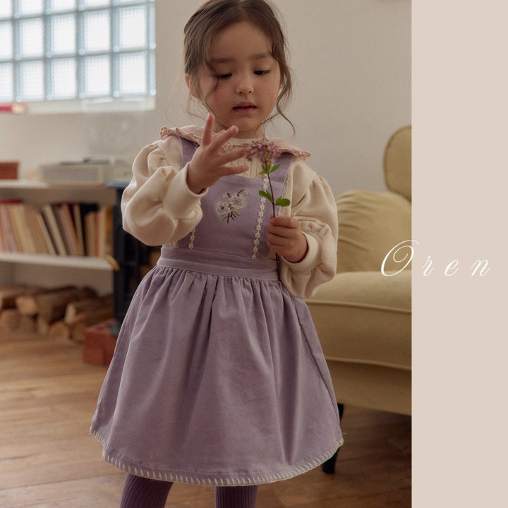 Oren - Korean Children Fashion - #todddlerfashion - Riley Embroidered Skirt