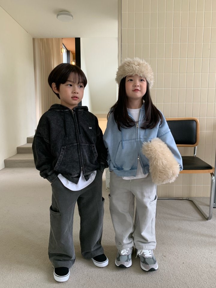 Our - Korean Children Fashion - #kidsstore - Stonewashed Hoodie - 6