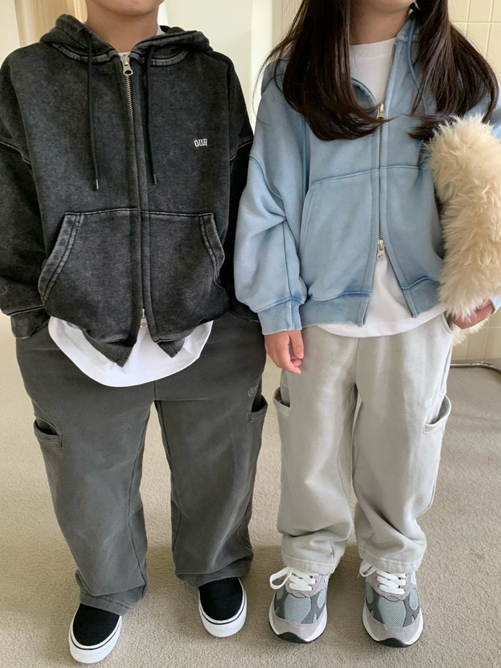 Our - Korean Children Fashion - #minifashionista - Stonewashed Hoodie - 11