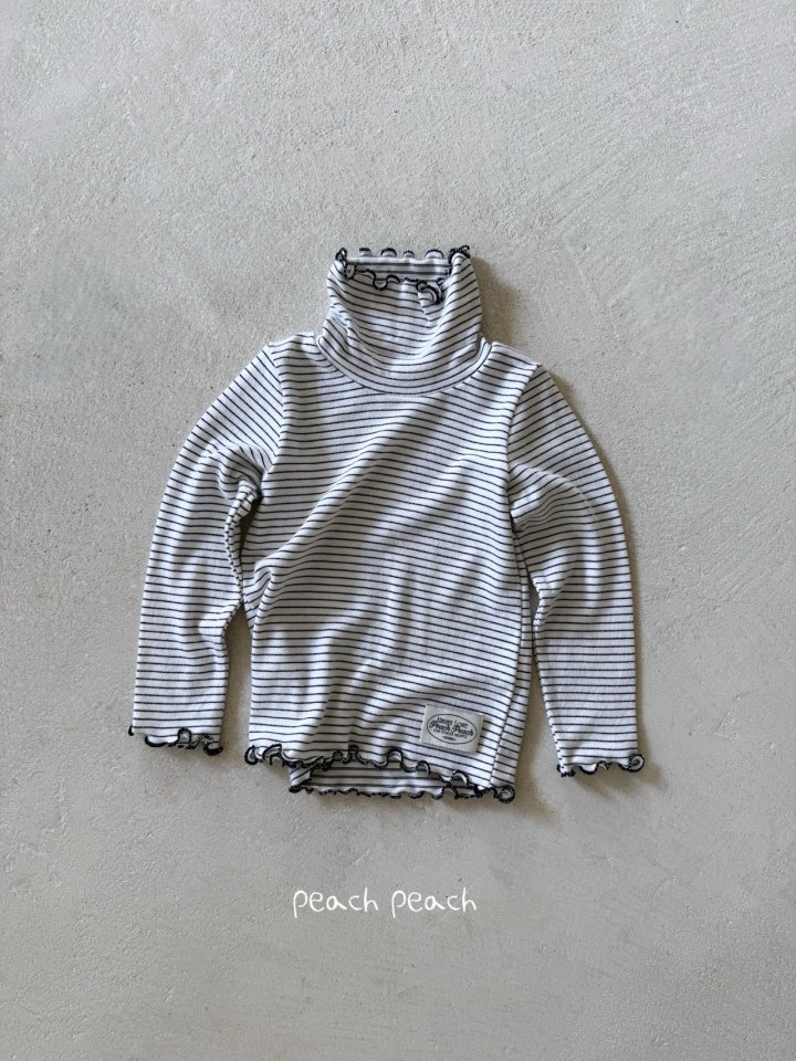 Peach Peach - Korean Children Fashion - #Kfashion4kids - Pompom Turtleneck Tee - 6