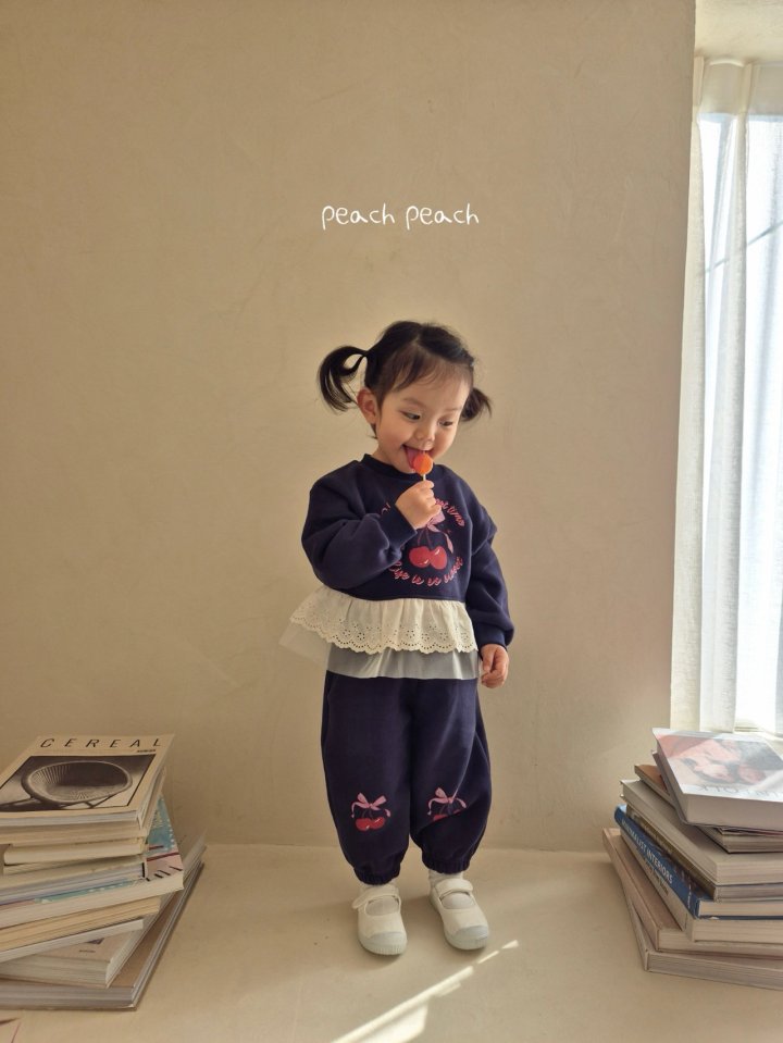 Peach Peach - Korean Children Fashion - #childofig - Cherry Jogger Pants - 11