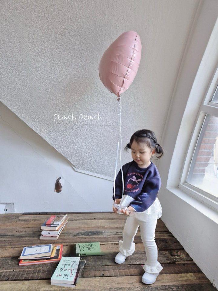 Peach Peach - Korean Children Fashion - #childofig - Cherry Lace Sweatshirt - 3