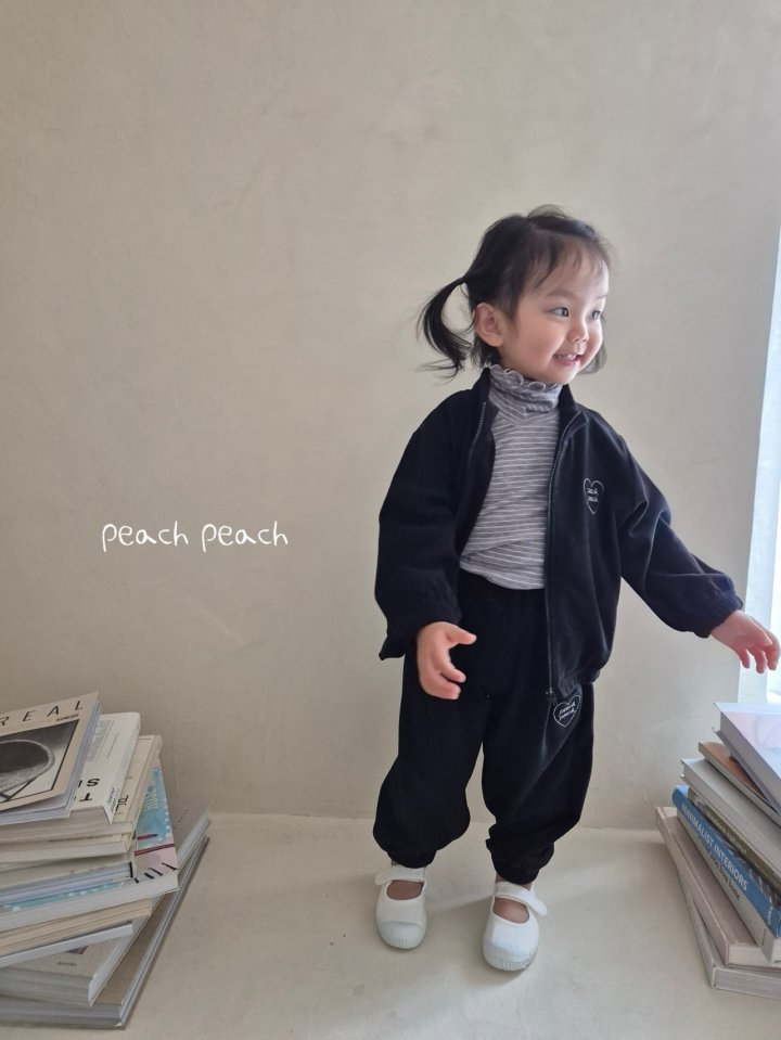 Peach Peach - Korean Children Fashion - #childofig - Peach Fleece Zip-Up - 9