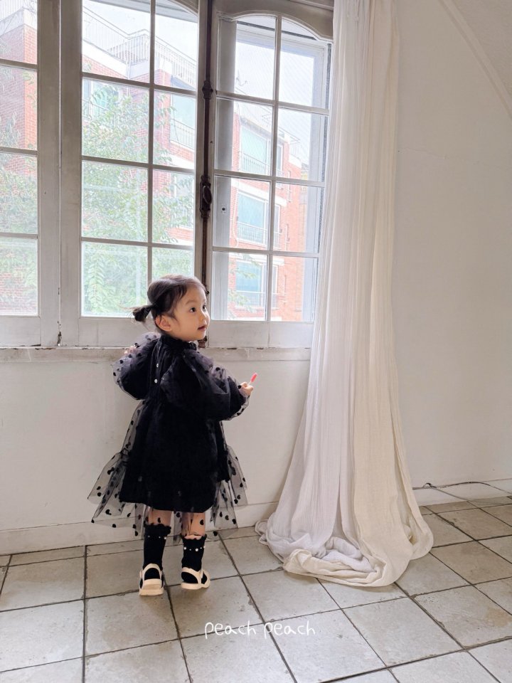 Peach Peach - Korean Children Fashion - #childrensboutique - Love Love One-piece