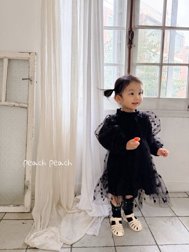 Peach Peach - Korean Children Fashion - #discoveringself - Love Love One-piece - 3